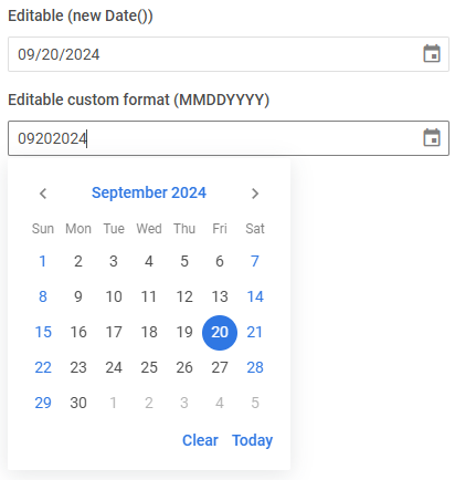 DatePicker editable