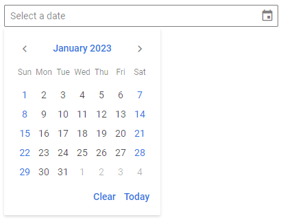 DatePicker placeholder